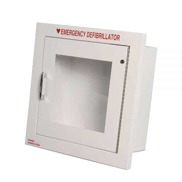 Full Recessed AED Wall Mount Cabinet w/ Alarm & Strobe Options