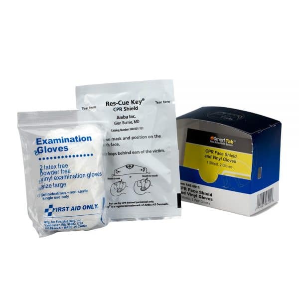 CPR Face Shield & Vinyl Gloves - Image 2