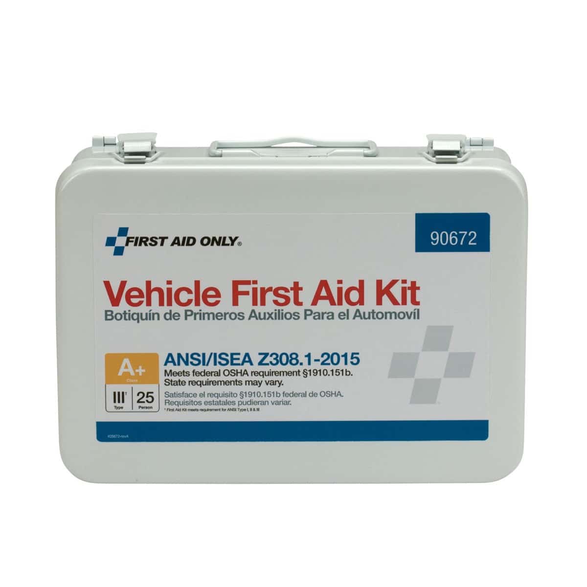 First Aid Only 90672 25 Person Vehicle ANSI A+ First Aid Kit, Metal Case
