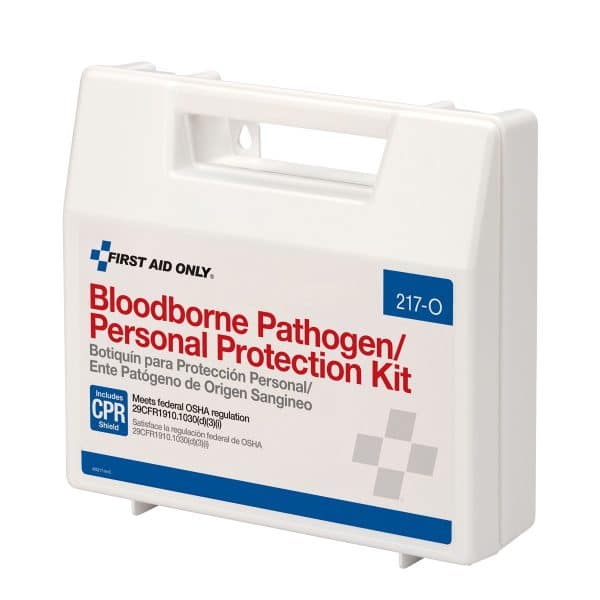 Blood Borne Pathogen (BBP) & Personal Protection And Spill Clean Up Kit With CPR Micro Shield, Plastic Case - Image 5