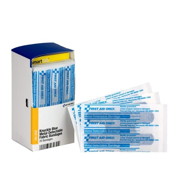 Knuckle Blue Metal Detectable Fabric Bandages, 20ct - Image 3