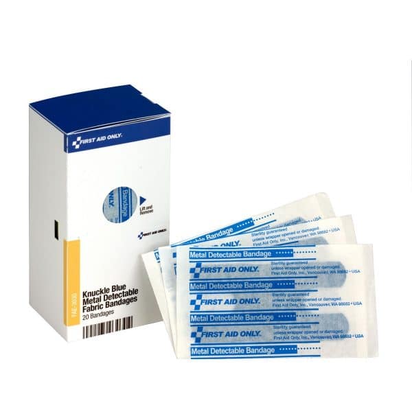Knuckle Blue Metal Detectable Fabric Bandages, 20ct - Image 5