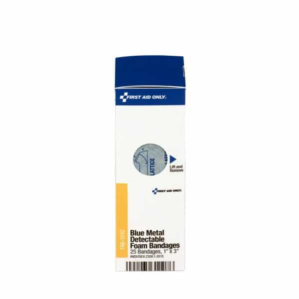 Blue Metal Detectable Foam Bandages, 1" x 3", 25ct - Image 2