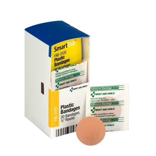 Adhesive Plastic Bandages, 7/8" Round, 30ct - Image 3
