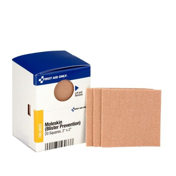 Moleskin (Blister Prevention), 2" x 2", 20ct