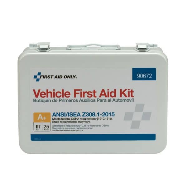 25 Person Vehicle First Aid Kit, Metal Weatherproof Case, ANSI Compliant - Image 4