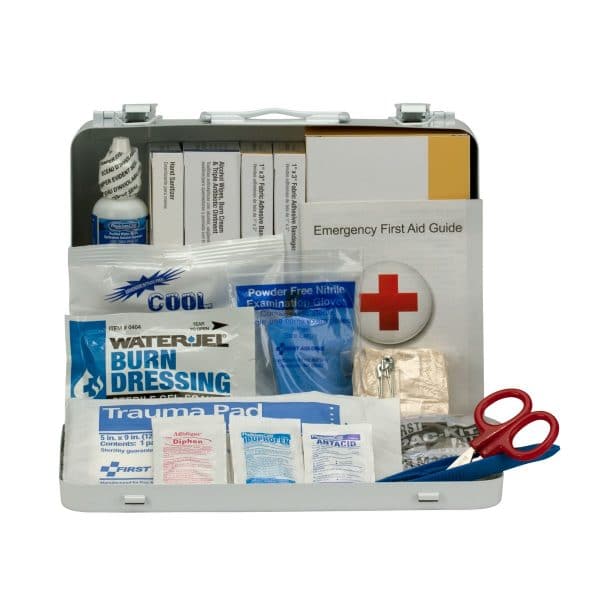 25 Person Vehicle First Aid Kit, Metal Weatherproof Case, ANSI Compliant - Image 2