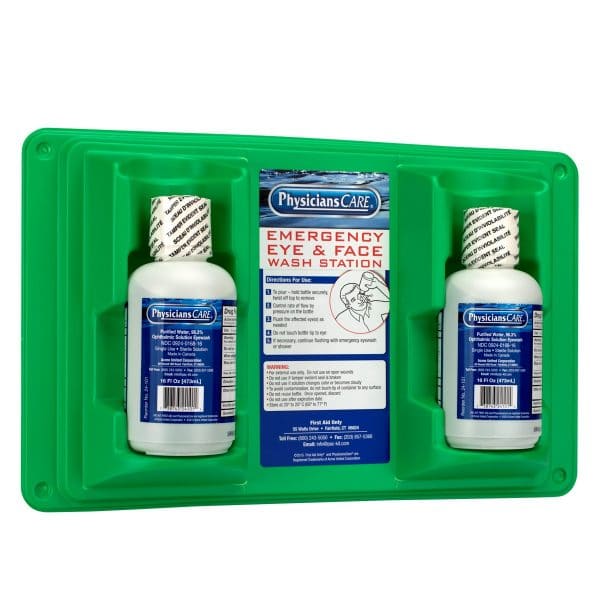 Eyewash Station, Double 16 oz. Screw Cap Bottle - Image 2