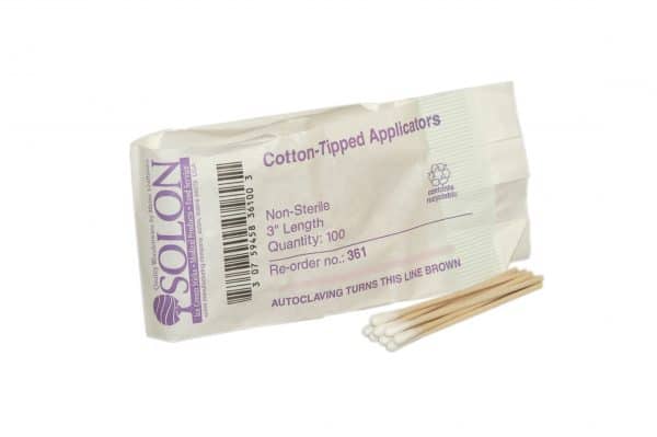 Non-Sterile Cotton Tipped Applicators, 3" Wood Shaft, 100 Per Bag - Image 3