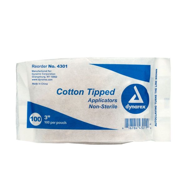Non-Sterile Cotton Tipped Applicators, 3" Wood Shaft, 100 Per Bag - Image 2