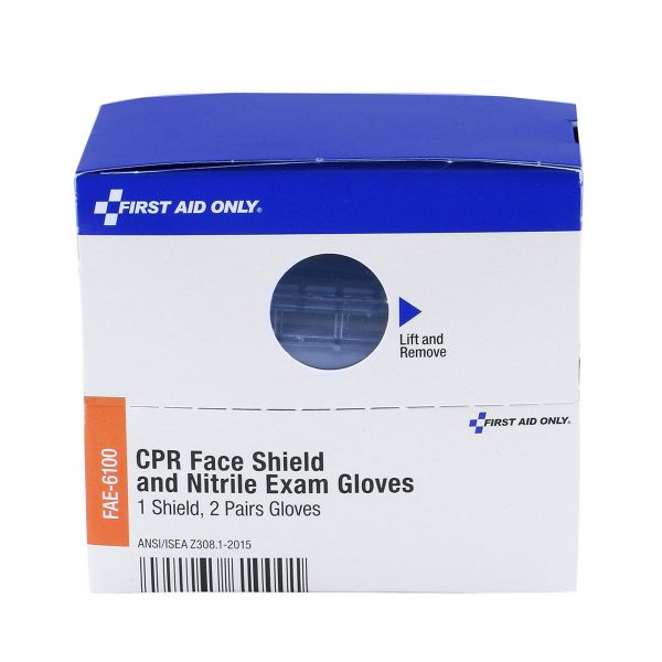 SmartCompliance Refill CPR Face Shield & Nitrile Gloves, 1 Shield, 2 Pair Gloves Per Box - Image 3