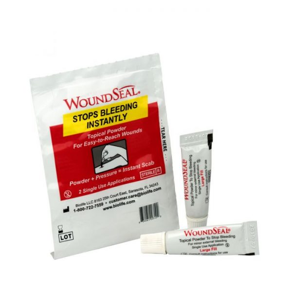 Wound Seal Blood Clot Powder, Pour Packs, 2 Each