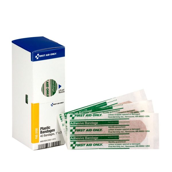 SmartCompliance Refill 1" X 3" Adhesive Plastic Bandages, 40 Per Box