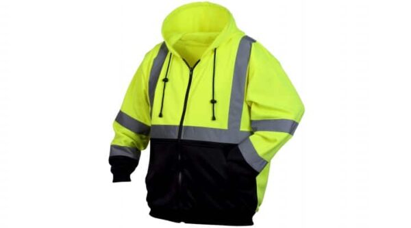 RSZH32 Series Hi-Vis Lime Zipper Sweatshirt