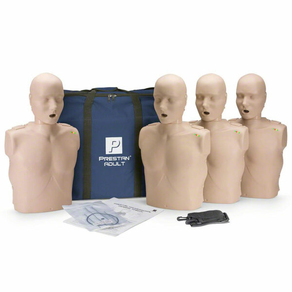 PRESTAN Professional Manikin Medium Skin Tone Adult 4-Pack with CPR Monitor
