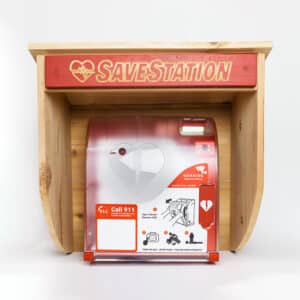 SaveStation Cedar Sunshade Outdoor AED Cabinet Cover