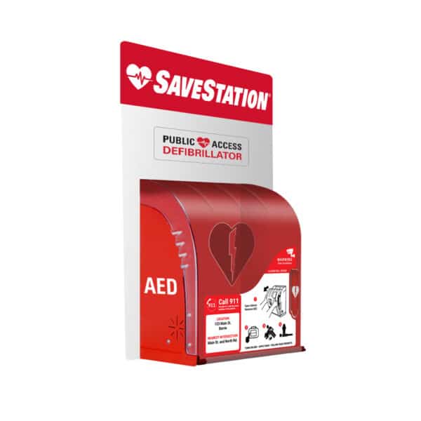 SaveStation Standard Outdoor AED Cabinet - English