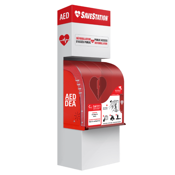 SaveStation Wall Mount Outdoor AED Cabinet - English / French