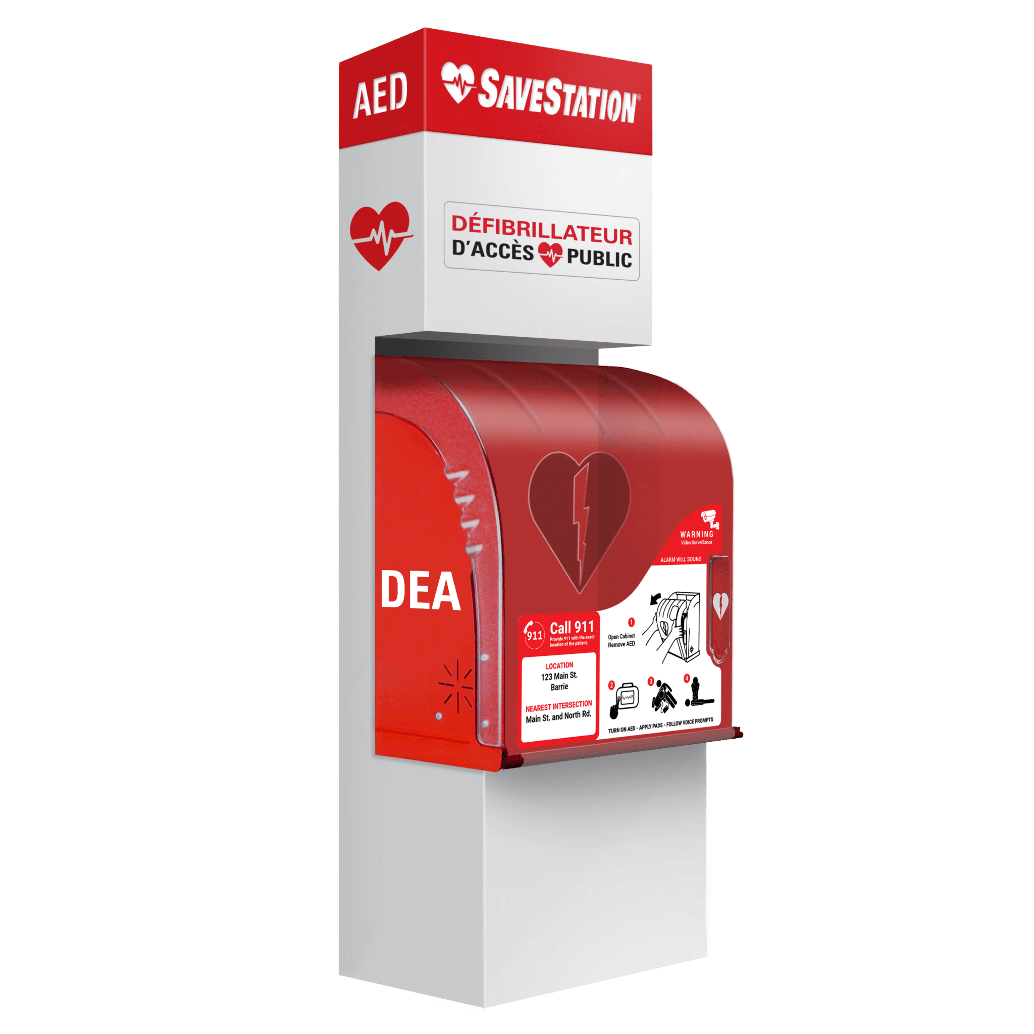 SaveStation Wall Mount Outdoor AED Cabinet