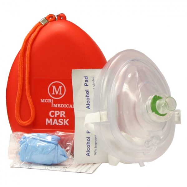 CPR Rescue Mask, Adult/Child, Hard Case with Wrist Strap